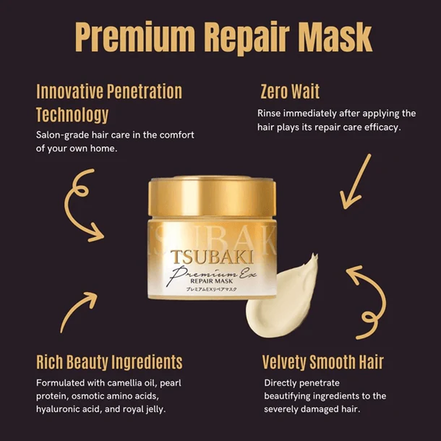 Shiseido-Tsubaki Premium EX Repair Hair Mask, 180g