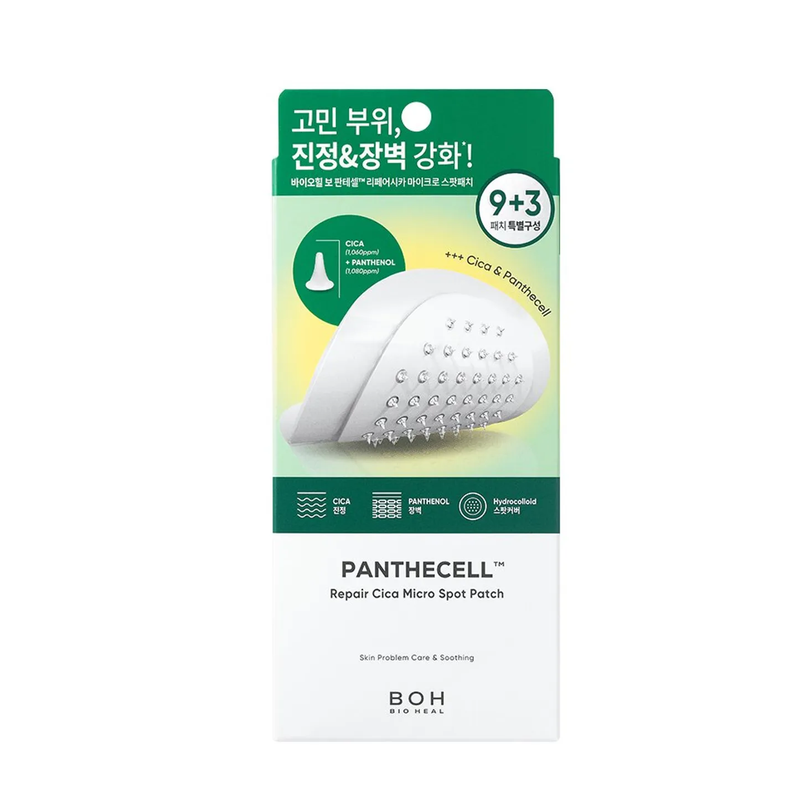 Tratament Anti-Acnee Eficient cu Microace – BIOHEAL BOH Panthecell Repair Cica Micro Spot Patch, 12 Patchuri