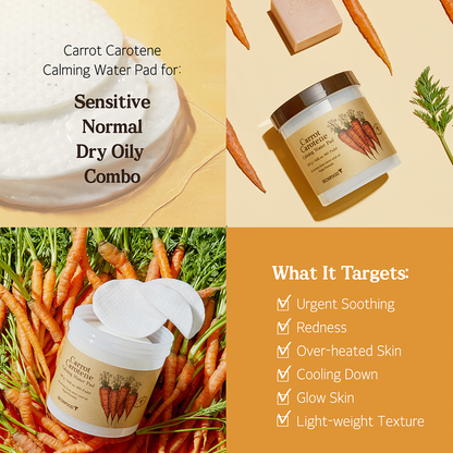 SKINFOOD-Carrot Carotene Calming Water Pad, 60buc