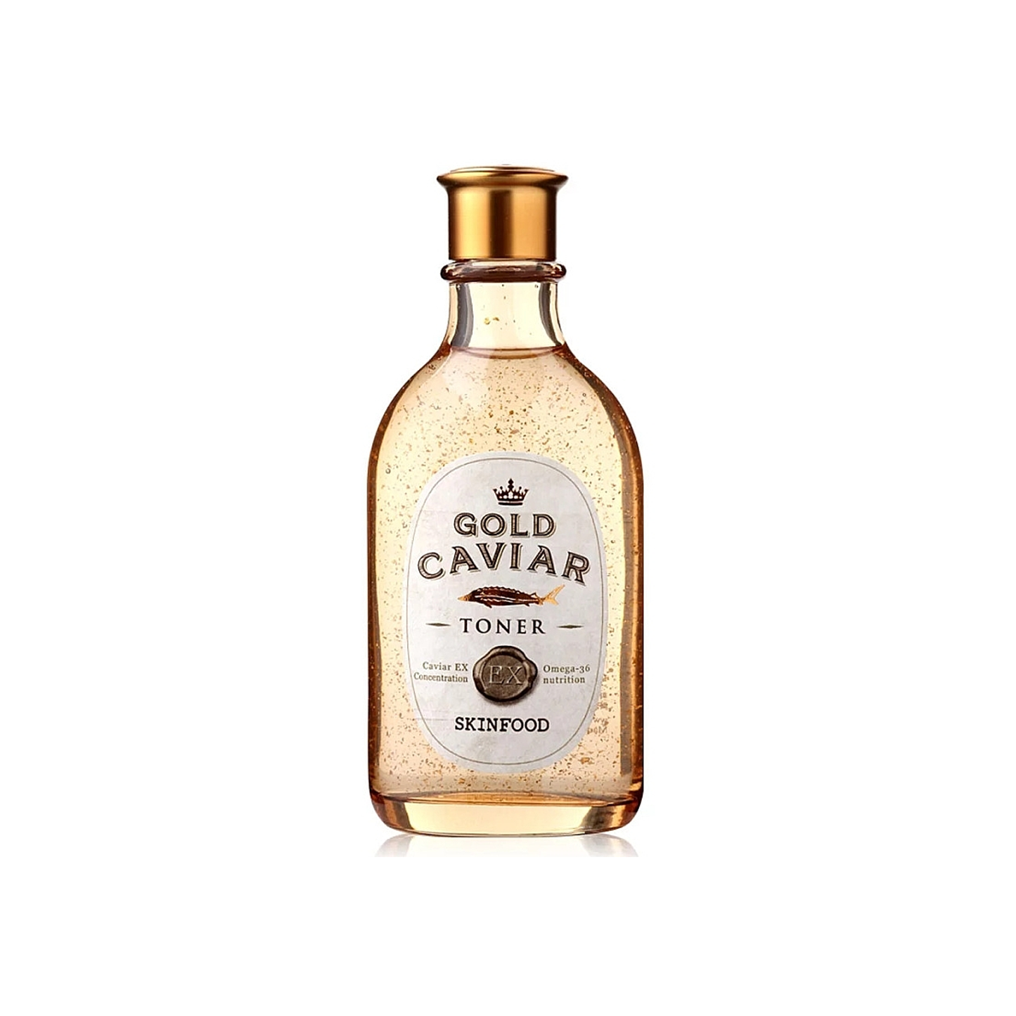 Toner de Lux cu Aur și Caviar pentru un Ten Luminos și Refrescat – SKINFOOD Gold Caviar EX Toner, 145ml