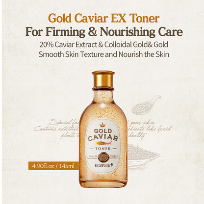 SKINFOOD-Gold Caviar EX Toner, 145ml