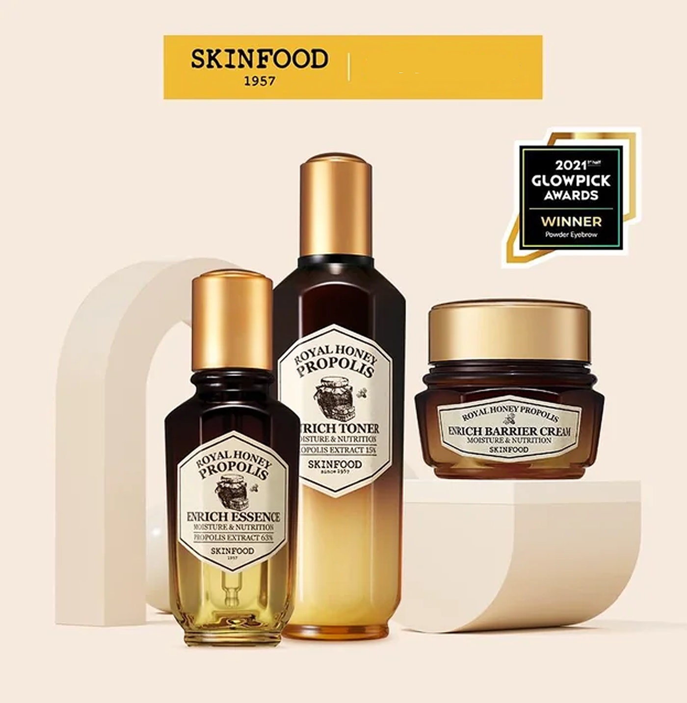 Skinfood Gold Caviar cosmetice coreene de skincare coreean, care combină extract de caviar, aur coloidal, peptide și alți nutrienți esențiali pentru ten. Produsele oferă hidratare profundă, nutriție și efect anti-îmbătrânire, vizând fermitatea, regenerarea celulară și un ten luminos și revitalizat.